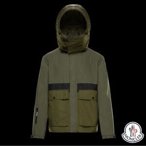 MONCLER **NWT** Carax Technical Hooded Windbreaker Jacket In Olive Green